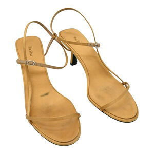 The Row Bare Gold Satin Strappy Heeled Sandals Size 37.5